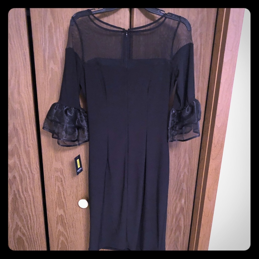Elegant and Classy LBD with sheer neckline/sleeves